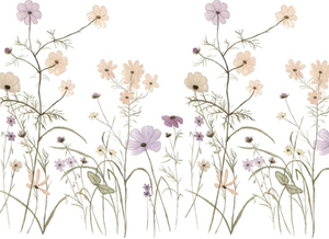 Wildflower Mural for Dollhouses | Removable PhotoTex Wallpaper