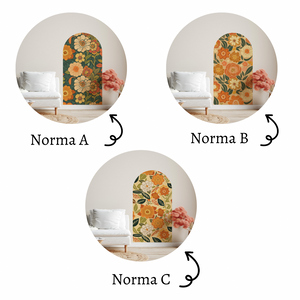 Norma's Flower Market Arch Decals  (various sizes/designs) | Removable PhotoTex Wall Decals