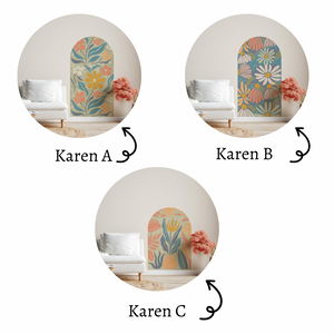 Karen’s Flower Market Arch Decals  (various sizes/designs) | Removable PhotoTex Wall Decals