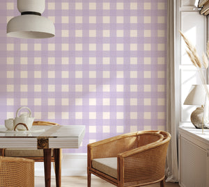 Faded Gingham (several colourways) | Removable PhotoTex Wallpaper