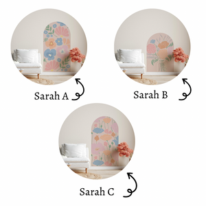 Sarah’s Flower Market Arch Decals  (various sizes/designs) | Removable PhotoTex Wall Decals