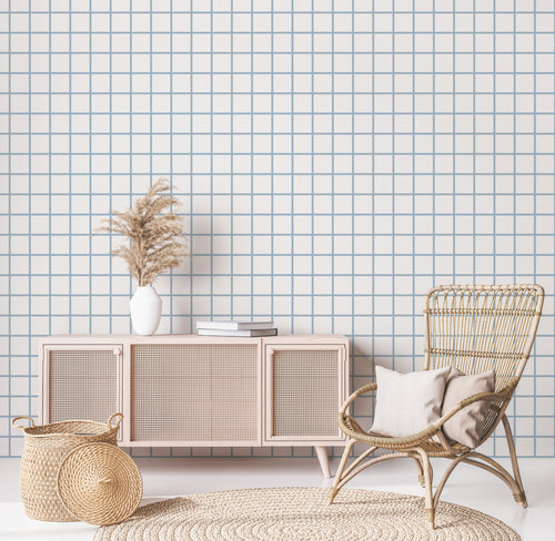 Grid Checkers (several colourways) | Removable PhotoTex Wallpaper
