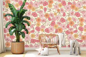 Field of Poppies | Removable PhotoTex Wallpaper