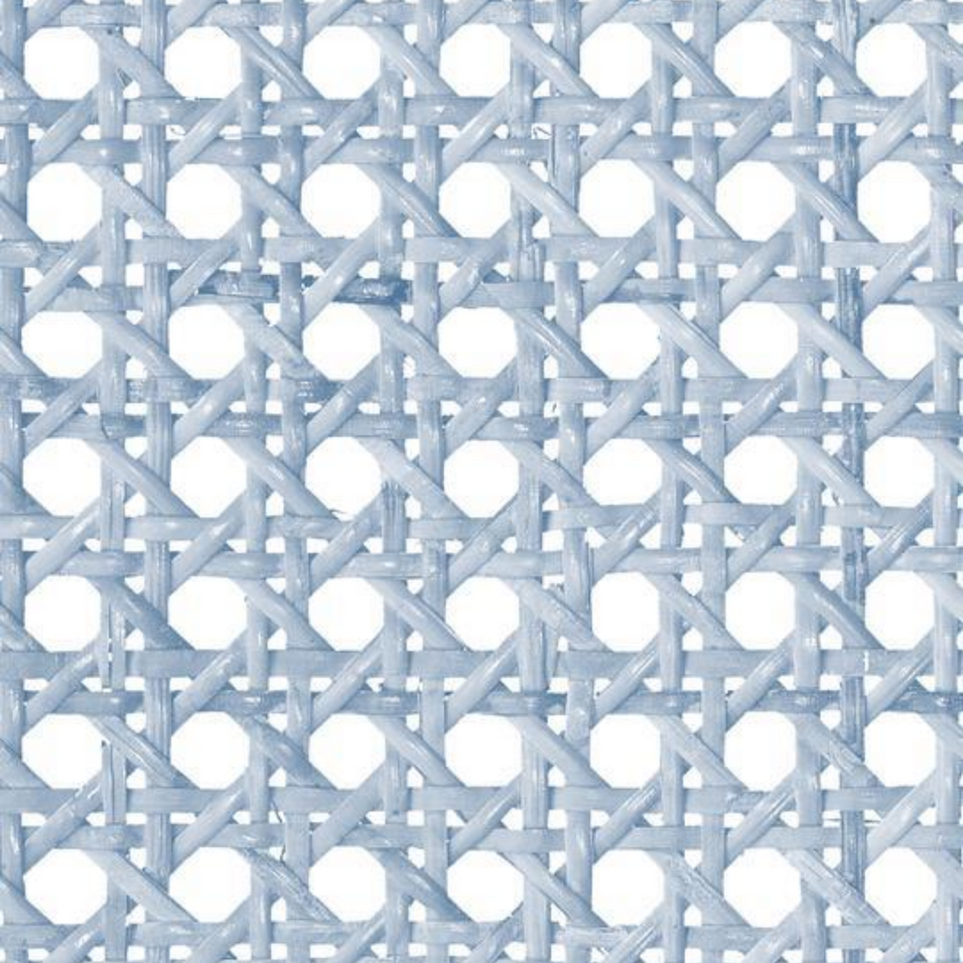 Faux Rattan Soft Blue for Hacks and Dollhouses  | Removable PhotoTex Wallpaper