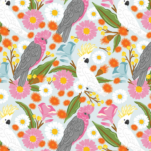 Galah of a Time | Removable PhotoTex Wallpaper