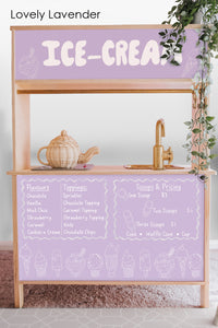 Shop Front Decals (for the rear of the IKEA DUKTIG play kitchen) | Removable PhotoTex Wallpaper