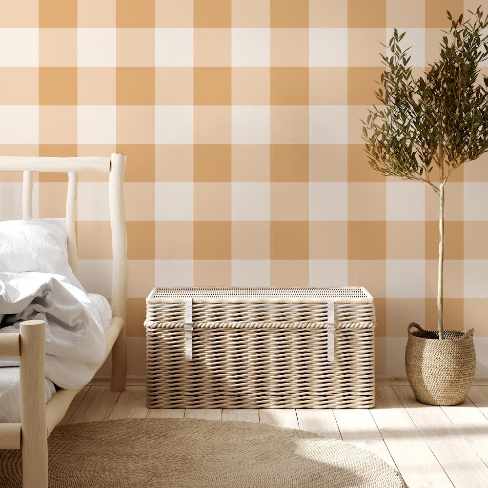 Traditional Gingham (several colourways) | Removable PhotoTex Wallpaper
