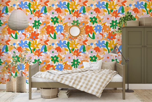 Scandi Floral | Removable PhotoTex Wallpaper
