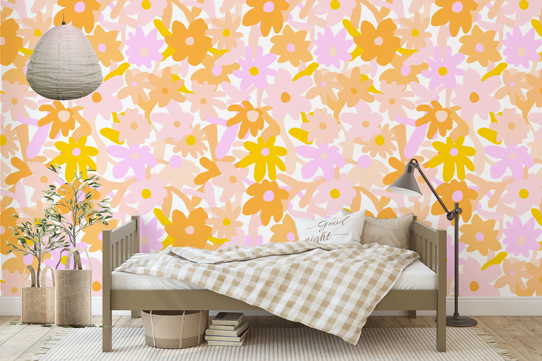 Happy Florals Summer | Removable PhotoTex Wallpaper