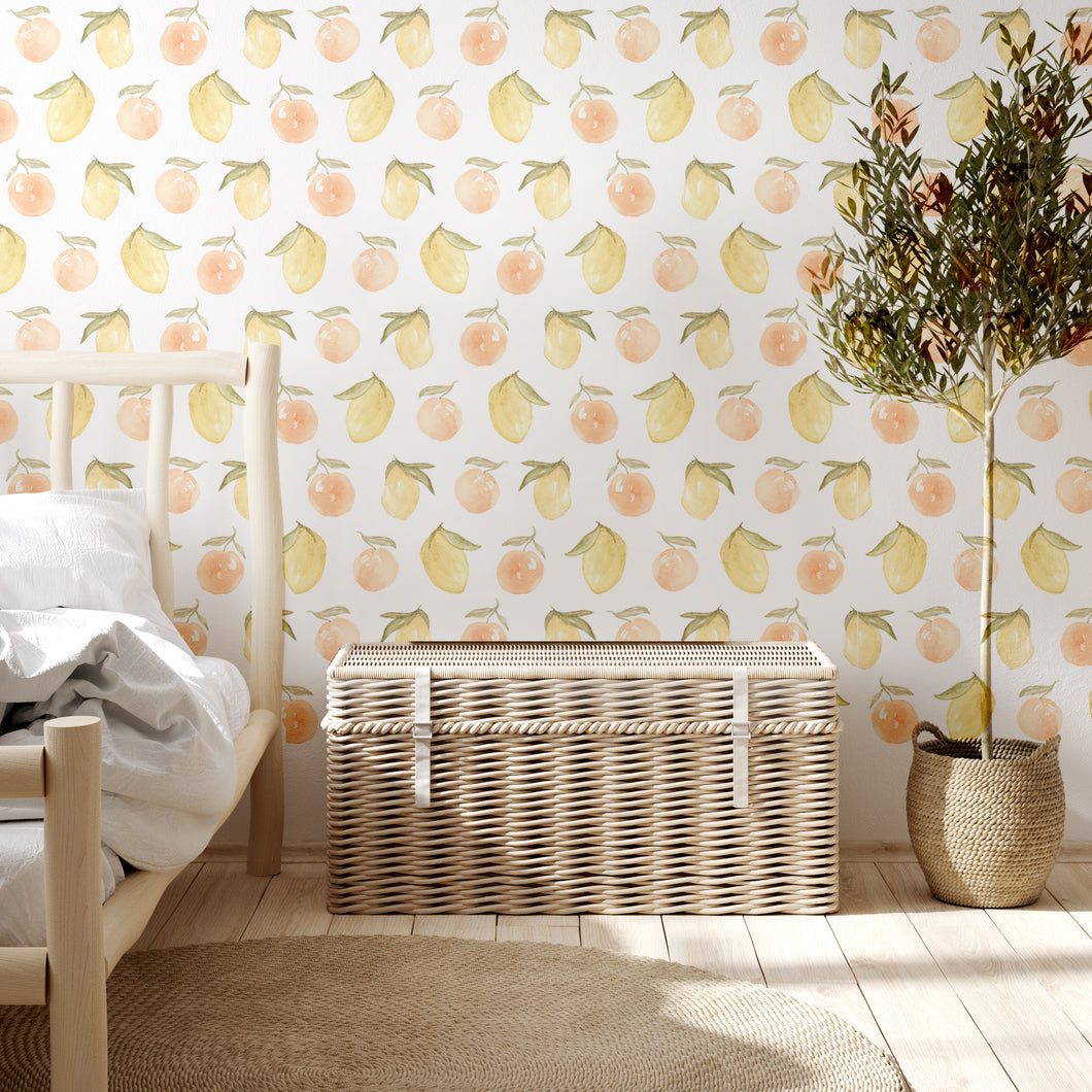 Peach and Lemon Decals | Removable PhotoTex Wall Decals