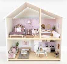 Load image into Gallery viewer, Pink Herringbone for Dollhouses &amp; Hacks | Removable PhotoTex Wallpaper