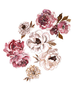 Eloise Peony Decals | Removable PhotoTex Wall Decals