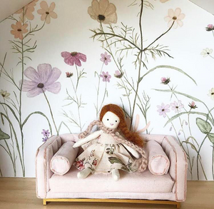 Wildflower Mural for Dollhouses | Removable PhotoTex Wallpaper
