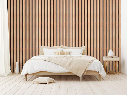 Faux Vertical Wooden Panels | Removable PhotoTex Wallpaper