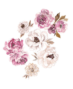 Ellery Peony Decals | Removable PhotoTex Wall Decals