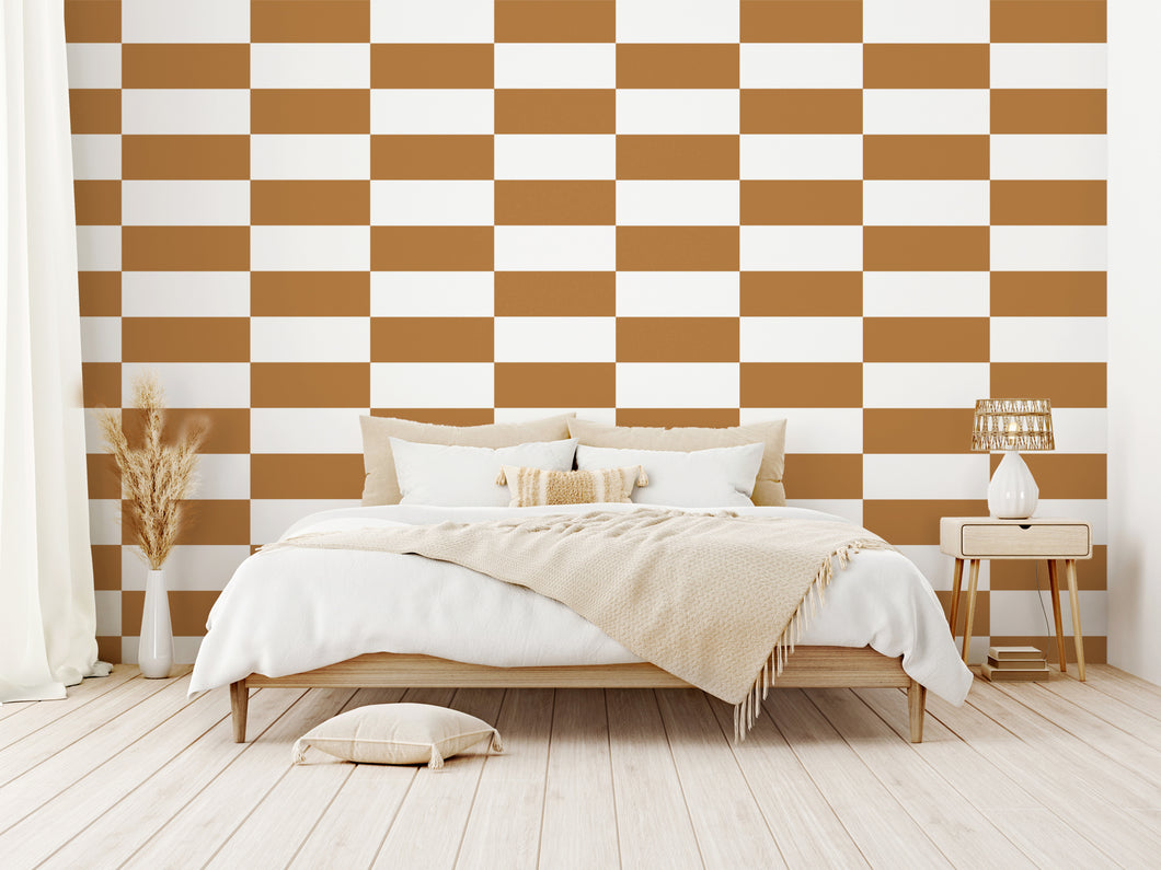 Rectangle Checkers (several colourways) | Removable PhotoTex Wallpaper