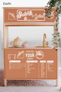 Shop Front Decals (for the rear of the IKEA DUKTIG play kitchen) | Removable PhotoTex Wallpaper