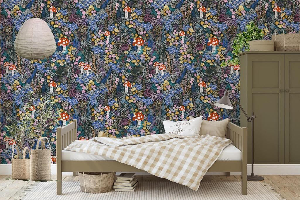 Toadstool Garden  | Removable PhotoTex Wallpaper